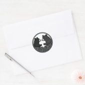 Sticker Rond 🐻 Ours noirs Nature sauvage Calme Forêt Extérieur (Enveloppe)