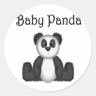 Sticker Rond Ours Panda
