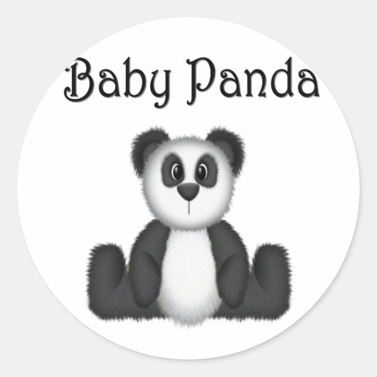 Sticker Rond Ours Panda (Devant)