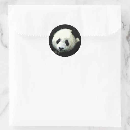 Sticker Rond Ours Panda (Sac)