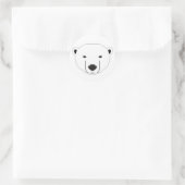 Sticker Rond Ours polaire (Sac)