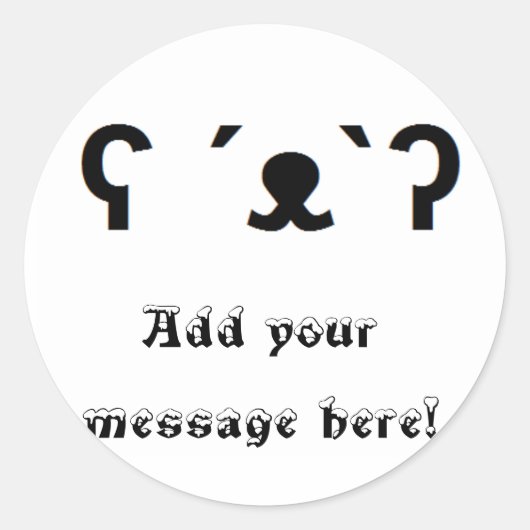 Sticker Rond Ours polaire (Devant)