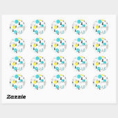 Sticker Rond Ours polaire (Feuille)