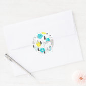 Sticker Rond Ours polaire (Enveloppe)