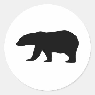 Sticker Rond Ours polaire