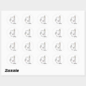 Sticker Rond Ours Polaire Bubble Tea IV (Feuille)