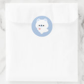 Sticker Rond Ours polaire mignon (Sac)