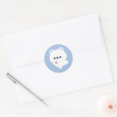 Sticker Rond Ours polaire mignon (Enveloppe)