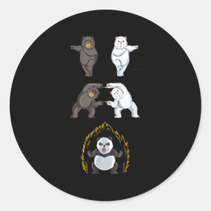 Sticker Rond Ours polaire Panda Panda Fusion Gif