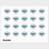 Sticker Rond Ours polaire Pi (Feuille)