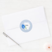 Sticker Rond Ours polaire romantique (Enveloppe)