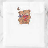 Sticker Rond Ours romantiques (Sac)