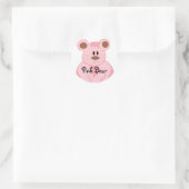 Sticker Rond Ours rose (Sac)