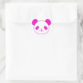 Sticker Rond Ours rose Kawaii Panda (Sac)