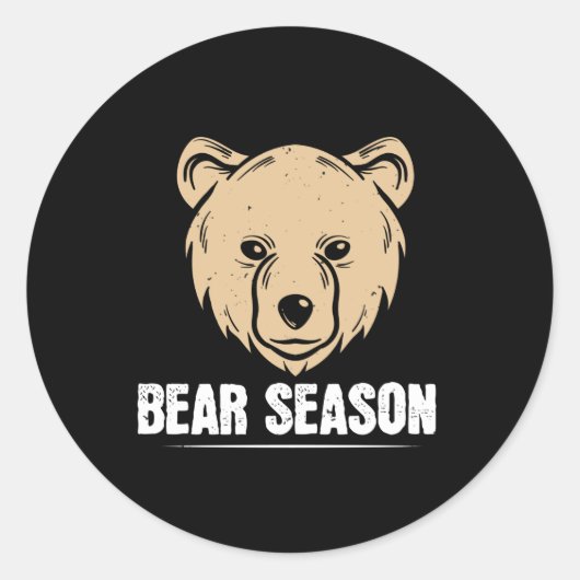 Sticker Rond Ours - Saison Ours (Devant)