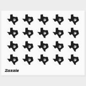 Sticker Rond Ours Texas (Feuille)