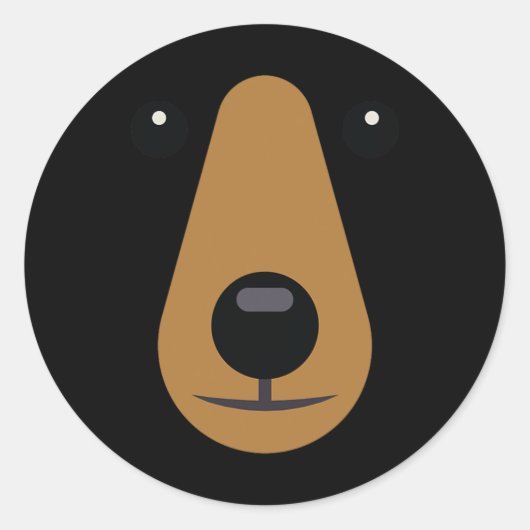 Sticker Rond Ours Visage mignonne Facile Halloween Costume Enfa (Devant)