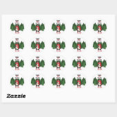Sticker Rond Ours Woodsy (Feuille)