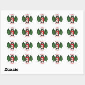 Sticker Rond Ours Woodsy (Feuille)