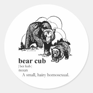 STICKER ROND OURSON