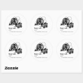 STICKER ROND OURSON (Feuille)
