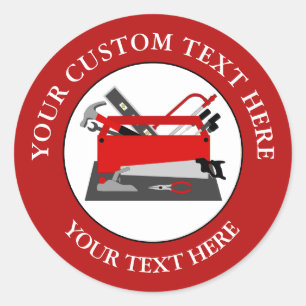 Sticker Rond Outil Handyman Boîte à outils 3" Classic Round Sti