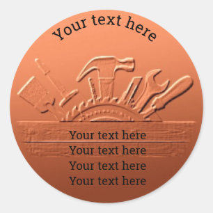 Sticker Rond Outils Art personnalisable (logo) Conception #copp