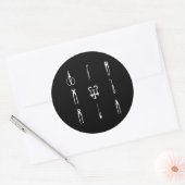 Sticker Rond outils bonsai (Enveloppe)