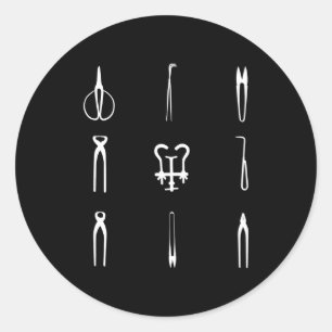 Sticker Rond outils bonsai