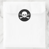 Sticker Rond Outils crâne 'n' - Pirate de vis 1 (blanc) (Sac)