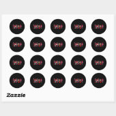 Sticker Rond Outils de l'enseignant Valentine's Day Leopard Job (Feuille)