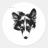 Sticker Rond outline bright face (Devant)