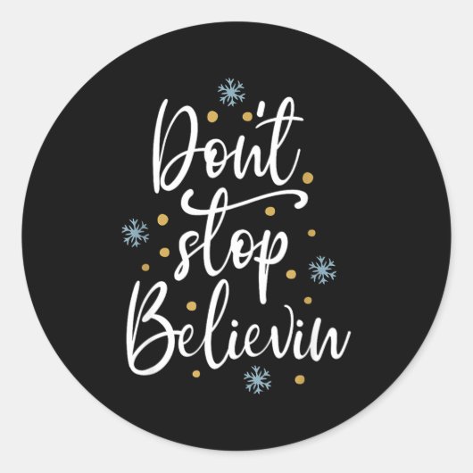 Sticker Rond Outstading For Melanin Don't Stop Believing - Men' (Devant)