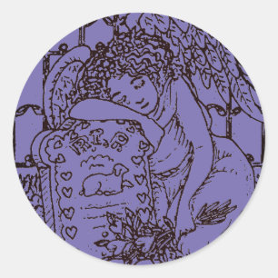 STICKER ROND OUVERTURE DE L'ANGE DE GUARDIAN, SYMPATHIE DU MOUR