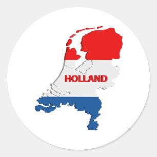 Sticker Rond ouvre-bouteille de la carte des Pays-Bas
