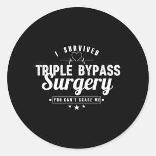 Sticker Rond Ouvrir La Chirurgie Récupération I Survié Triple B