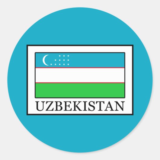 Sticker Rond Ouzbékistan (Devant)