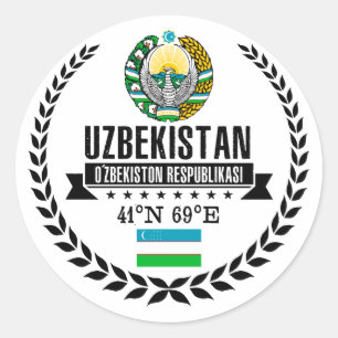 Sticker Rond Ouzbékistan