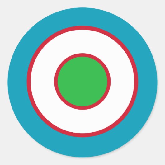 Sticker Rond Ouzbékistan symbole rond du drapeau cercle armée (Devant)