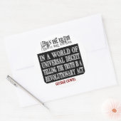 STICKER ROND OVAL ORWELL UNIVERSEL DECEIT (Enveloppe)