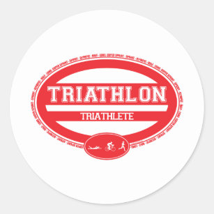 Sticker Rond Ovale de triathlon