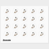 Sticker Rond Owl as Teacher with Pointer (Feuille)
