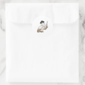 Sticker Rond Owl as Teacher with Pointer (Sac)