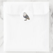 Sticker Rond Owl comme secrétaire (Sac)