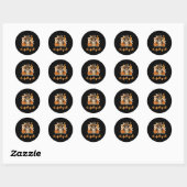Sticker Rond Owl Fall Thanksgiving C'est Fall Yáll (Feuille)
