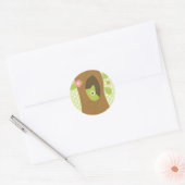 Sticker Rond Owl Peeking (Enveloppe)