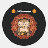 Sticker Rond Owl Whom (Devant)