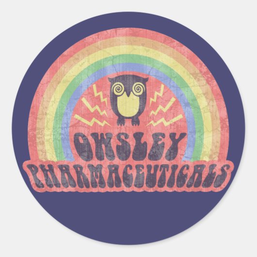 Sticker Rond Owsley Pharmaceuticals (Devant)