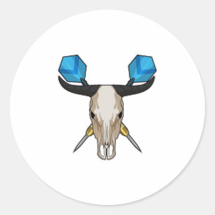 Sticker Rond Ox aux fléchettes avec fléchette