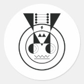 Sticker Rond Ox Ushi Géométrique - Zodiac japonais (Devant)